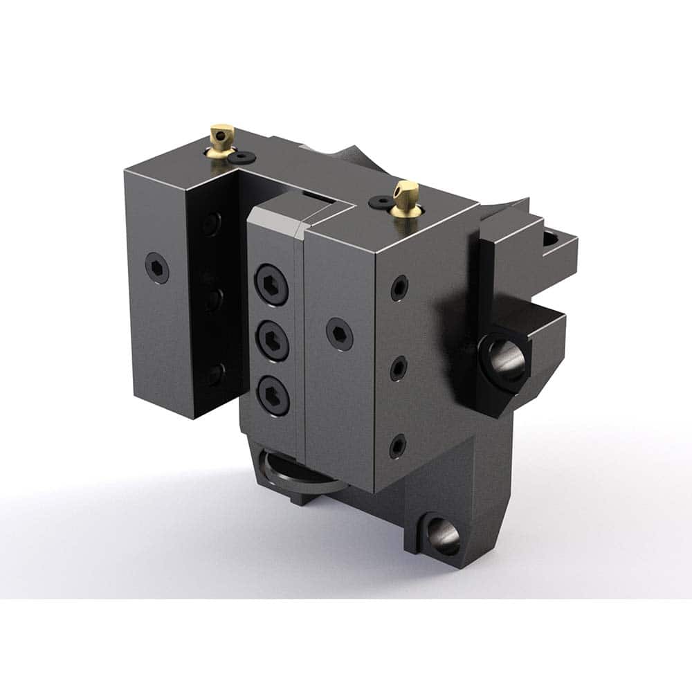 Global CNC Industries - Turret & VDI Tool Holders; Type: Mori OD Turning Block ; Clamping System: 124mm X 95mm ; Tool Axis: OD ; Through Coolant: No ; Outside Diameter (Decimal Inch): 1.2500 ; Additional Information: 4 Mounting Holes - Exact Tooling