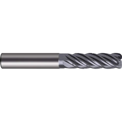 Guhring - 12mm Diam 5 Flute Carbide 1.5mm Corner Radius End Mill - Exact Tooling