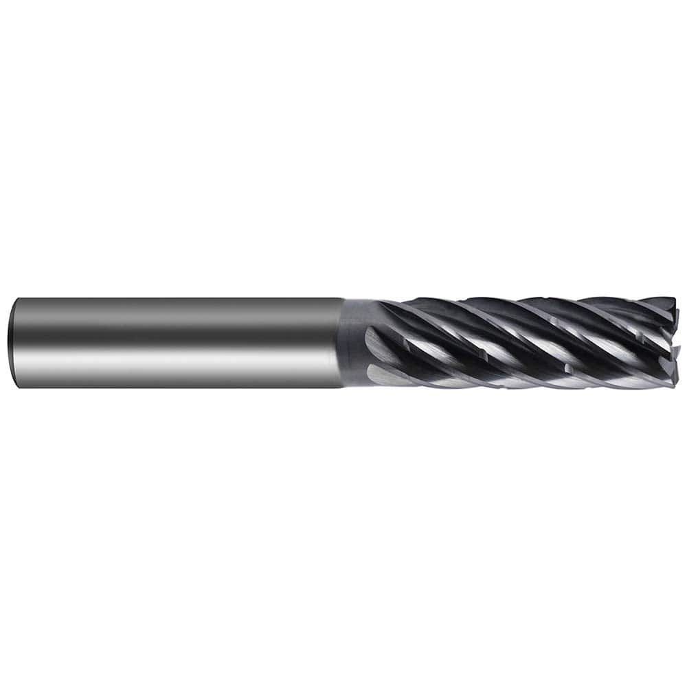 Guhring - 1/2" Diam 7 Flute Carbide 0.01" Chamfer Width End Mill - Exact Tooling