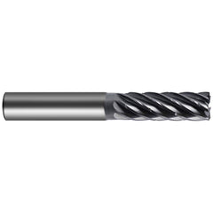 Guhring - 1/2" Diam 7 Flute Carbide 0.01" Chamfer Width End Mill - Exact Tooling