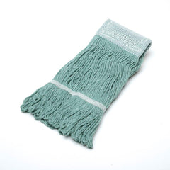 Ability One - Wet Mop Heads & Pads; Style: Loop End ; Material: Rayon; Acrylic; PET ; Approximate Weight (oz.): 16 ; Mop Color: Green ; Headband Size (Inch): 5-1/2 ; Connection Type: Clamp Jaw - Exact Tooling