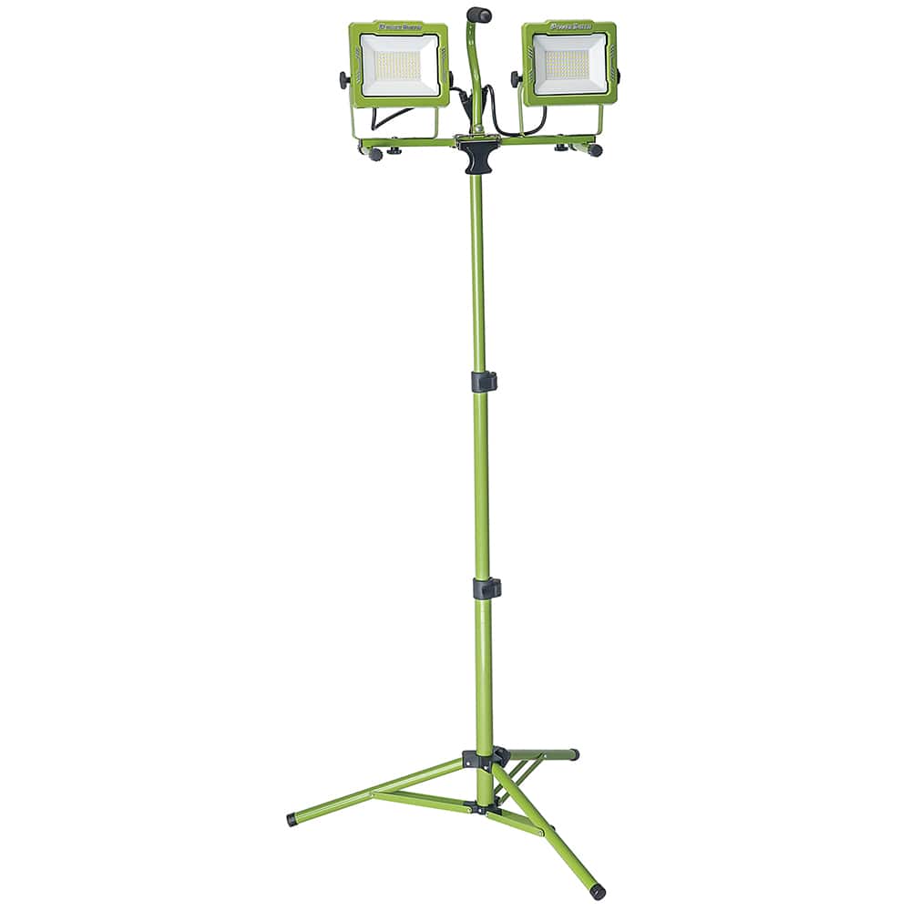 PowerSmith - 120 Watt Floor Tripod Twin Angle Electric Portable LED Light - Exact Tooling