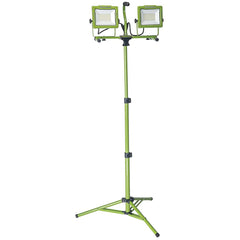 PowerSmith - 120 Watt Floor Tripod Twin Angle Electric Portable LED Light - Exact Tooling