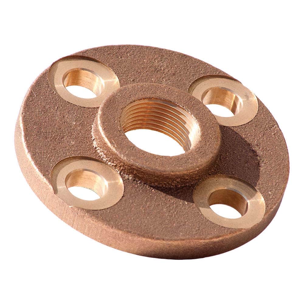 Merit Brass - Brass & Chrome Pipe Fittings Type: Threaded Flange Fitting Size: 1 - Exact Tooling