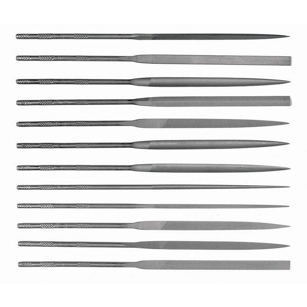 Simonds File - File Sets File Set Type: Needle File Types Included: Square; Round; Half Round; Slitting; Flat; Marking; Knife; Crossing; Three Square; Barrette; Equalling - Exact Tooling