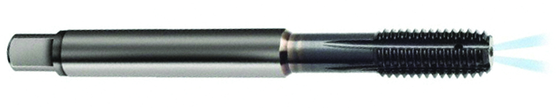M8 x 1.25 Dia. - 6HX - 5 FL - Carbide Full Bott Tap-TiCN -Coolant-Thru-FORM-E DIN 371 - Exact Tooling