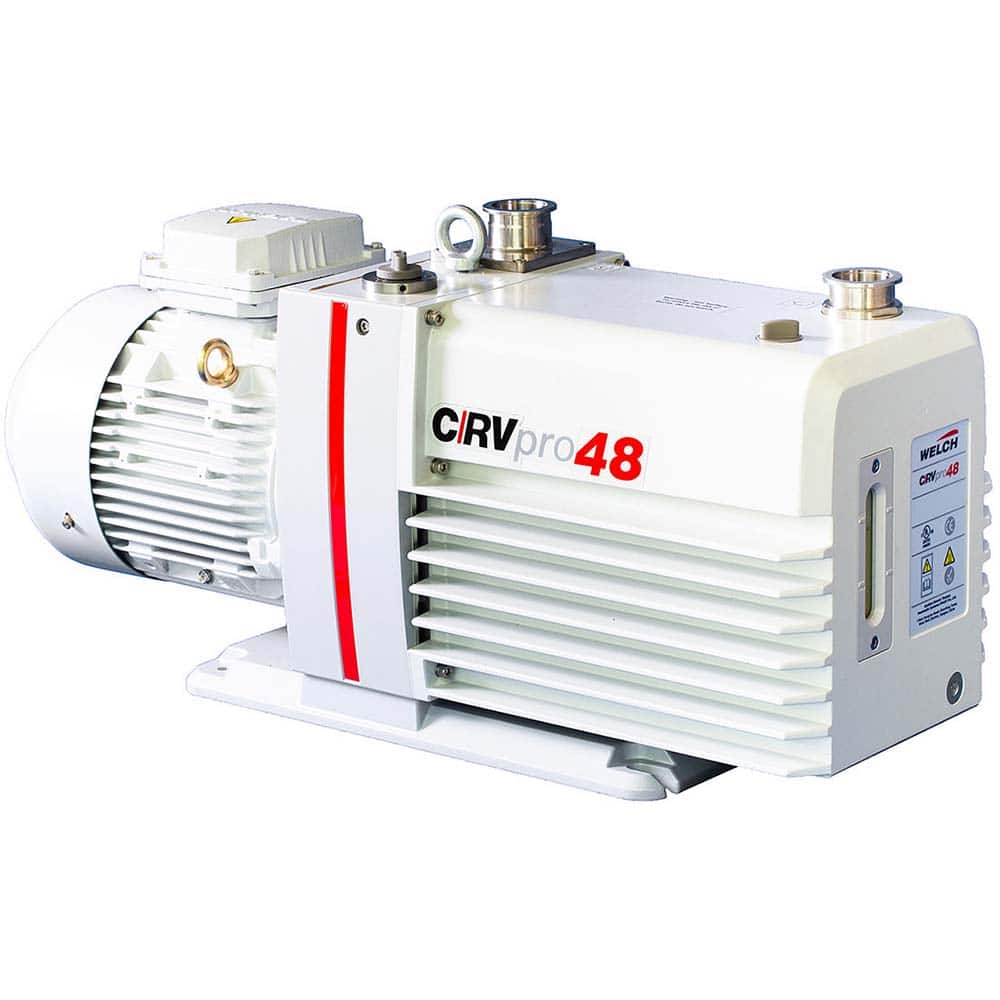 Welch - Rotary Vane-Type Vacuum Pumps; Horsepower: 3 ; Voltage: 208/230/460 ; Cubic Feet per Minute: 39.40 ; Length (Decimal Inch): 31.4000 ; Width (Decimal Inch): 10.3000 ; Height (Inch): 14.5 - Exact Tooling