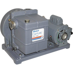 Welch - Rotary Vane-Type Vacuum Pumps; Horsepower: 1 ; Voltage: 115/230V ; Cubic Feet per Minute: 10.60 ; Length (Decimal Inch): 20.0000 ; Width (Decimal Inch): 15.4000 ; Height (Inch): 15.4 - Exact Tooling