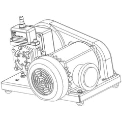Welch - Rotary Vane-Type Vacuum Pumps; Horsepower: 0.33 ; Voltage: 115/230V ; Cubic Feet per Minute: 0.90 ; Length (Decimal Inch): 17.8000 ; Width (Decimal Inch): 9.0000 ; Height (Inch): 12.56 - Exact Tooling