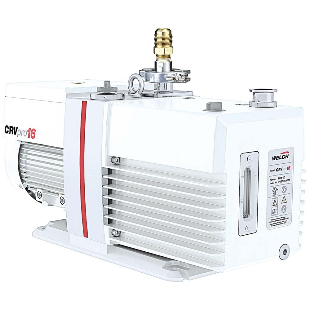 Welch - Rotary Vane-Type Vacuum Pumps; Horsepower: 1.1 ; Voltage: 230V ; Cubic Feet per Minute: 12.80 ; Length (Decimal Inch): 22.4000 ; Width (Decimal Inch): 8.1000 ; Height (Inch): 11.40 - Exact Tooling