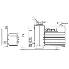 Welch - Rotary Vane-Type Vacuum Pumps; Horsepower: 0.4 ; Voltage: 208/230/460 ; Cubic Feet per Minute: 2.80 ; Length (Decimal Inch): 22.4000 ; Width (Decimal Inch): 6.1000 ; Height (Inch): 9.2 - Exact Tooling