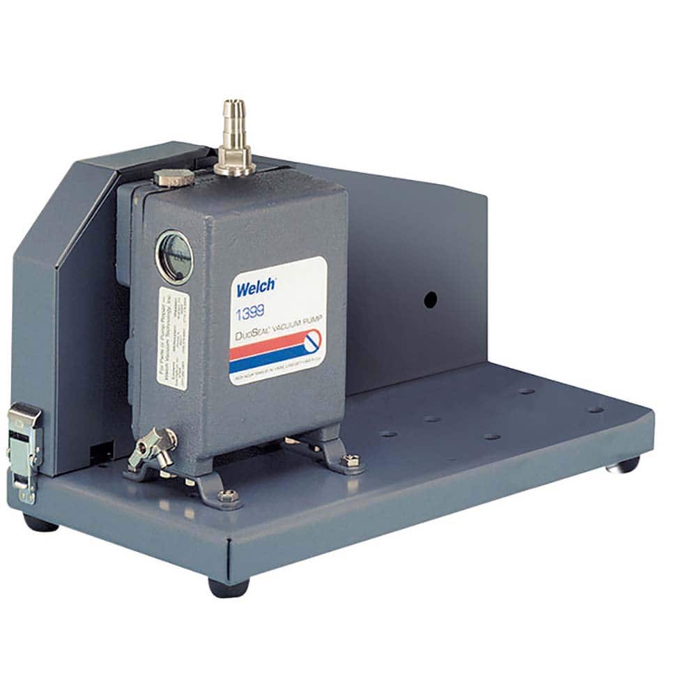 Welch - Rotary Vane-Type Vacuum Pumps; Horsepower: N/A ; Voltage: N/A ; Cubic Feet per Minute: 1.20 ; Length (Decimal Inch): 17.0000 ; Width (Decimal Inch): 9.0000 ; Height (Inch): 10 - Exact Tooling