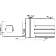 Welch - Rotary Vane-Type Vacuum Pumps; Horsepower: 1.1 ; Voltage: 208/230/460 ; Cubic Feet per Minute: 12.80 ; Length (Decimal Inch): 24.3000 ; Width (Decimal Inch): 8.1000 ; Height (Inch): 11.40 - Exact Tooling