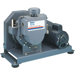 Welch - Rotary Vane-Type Vacuum Pumps; Horsepower: 1.5 ; Voltage: 115/230V ; Cubic Feet per Minute: 23.00 ; Length (Decimal Inch): 26.0000 ; Width (Decimal Inch): 12.3000 ; Height (Inch): 18.8 - Exact Tooling