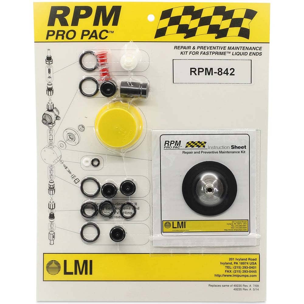 LMI - Metering Pump Accessories Type: Liquid End Preventative Maintenance Kit For Use With: LMI FASTPRIME Liquid Ends: 832xx,838xx,930Nx,930Sx,938Nx,938Sx - Exact Tooling