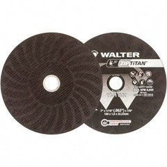 WALTER Surface Technologies - 7" Aluminum Oxide Cutoff Wheel - 1/16" Thick, 7/8" Arbor, 8,600 Max RPM, Use with Die Grinders - Exact Tooling