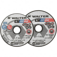 WALTER Surface Technologies - Depressed-Center Wheels Wheel Diameter (Inch): 6 Wheel Thickness (Inch): 1/32 - Exact Tooling