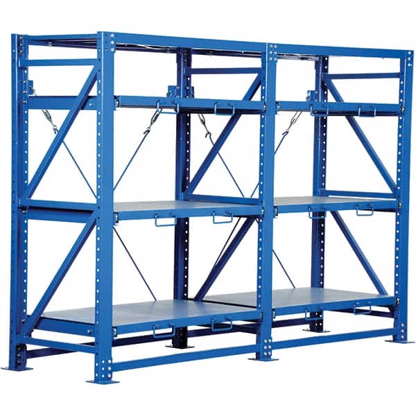 Vestil - 4 Shelf Steel Shelving - 6,000 Lb Capacity, 114" Wide x 80" High x 32" Deep, Stainless Steel - Exact Tooling