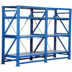 Vestil - 4 Shelf Steel Shelving - 6,000 Lb Capacity, 114" Wide x 80" High x 32" Deep, Stainless Steel - Exact Tooling