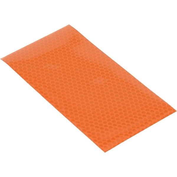 Vestil - 6" High x 3' Long x 3" Wide Barrier Reflective Sheeting - Orange - Exact Tooling