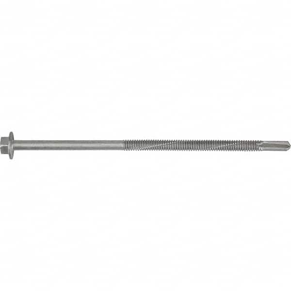 DeWALT Anchors & Fasteners - #12-24, Hex Washer Head, Hex Drive, 1-1/4" Length Under Head, #5 Point, Self Drilling Screw - Exact Tooling