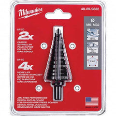 Milwaukee Tool - Step Drill Bits; Minimum Hole Diameter (mm): 6.00 ; Maximum Hole Diameter (mm): 32.50 ; Drill Bit Material: High Speed Steel ; Drill Bit Finish/Coating: Black Oxide ; Number of Hole Sizes: 13 ; Shank Type: Hex - Exact Tooling