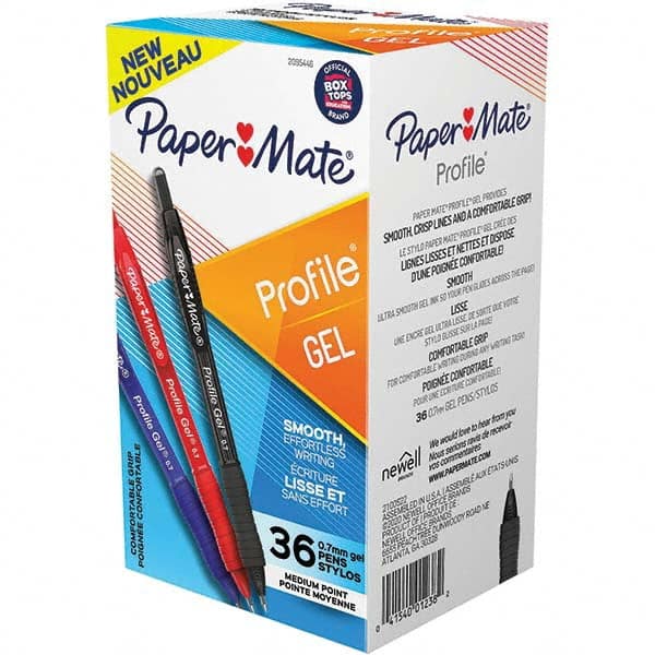 Paper Mate - Pens & Pencils Type: Retractable Gel Color: Black, Red, Blue - Exact Tooling