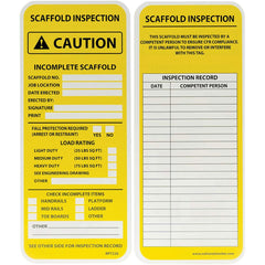 NMC - Safety & Facility Tags Message Type: Accident Prevention Tag Header: SCAFFOLD INSPECTION - Exact Tooling