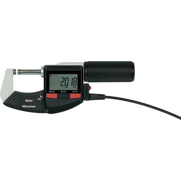 Mahr - Electronic Outside Micrometers Type: Standard Minimum Measurement (Decimal Inch): 3.0000 - Exact Tooling