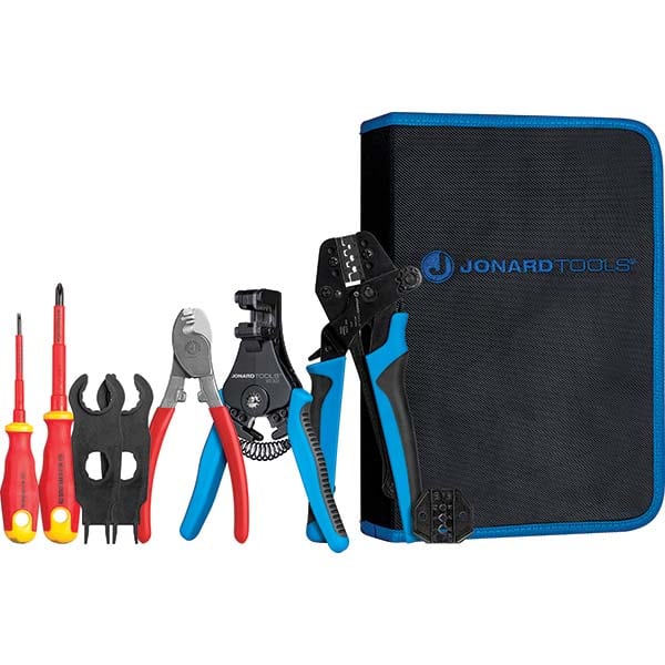 Jonard Tools - Crimpers Type: Solar Panel Crimping Tool Kit Capacity: 14, 12, or 10 AWG - Exact Tooling