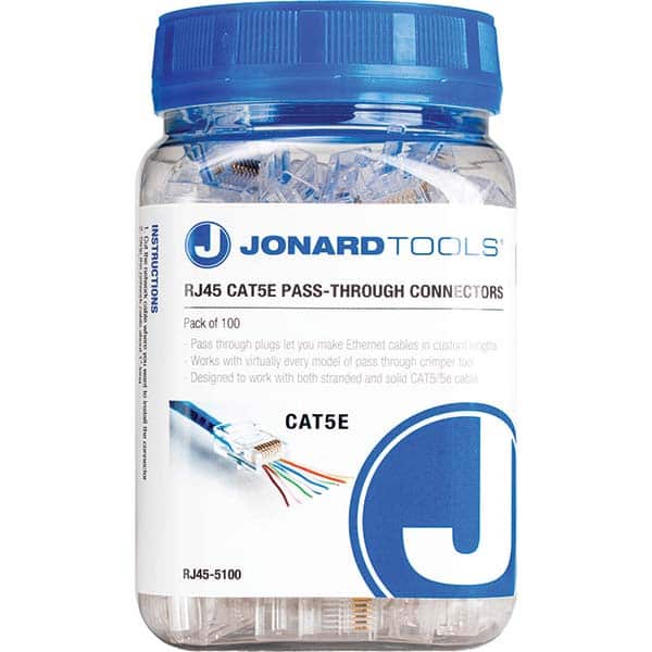 Jonard Tools - Cable Tools & Kits Tool Type: Pass-Through Connectors Number of Pieces: 100.000 - Exact Tooling