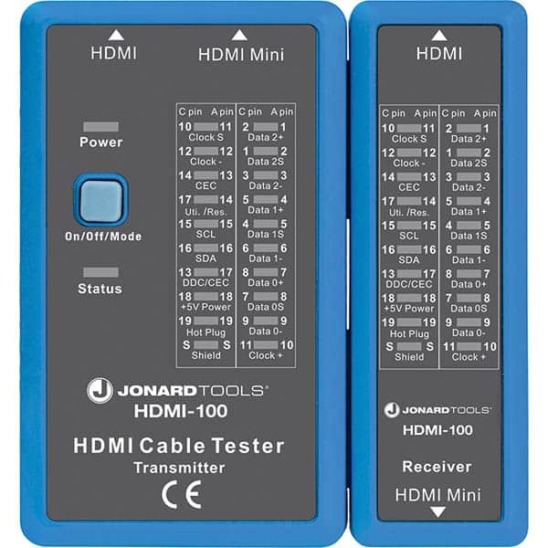 Jonard Tools - Cable Testers Cable Type: HDMI; Mini HDMI Display Type: No Screen - Exact Tooling