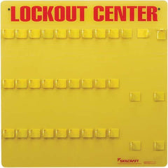 Ability One - Lockout Centers & Stations; Type: Lockout Station ; Equipped or Empty: Empty ; Maximum Number of Locks: 28 ; Language: English ; Board Coating: None - Exact Tooling