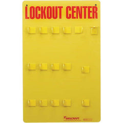 Ability One - Lockout Centers & Stations; Type: Lockout Station ; Equipped or Empty: Empty ; Maximum Number of Locks: 12 ; Language: English ; Board Coating: None - Exact Tooling