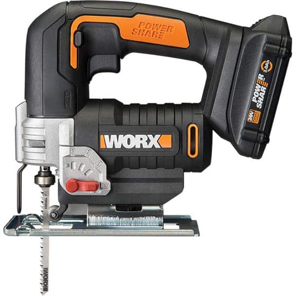 Worx - Cordless Jigsaws Voltage: 20 Strokes per Minute: 2600 - Exact Tooling