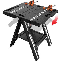 Worx - Stationary Work Benches, Tables Type: Foldup Sawhorse Top Material: Plastic - Exact Tooling