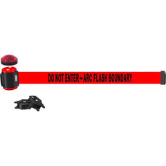 Banner Stakes - Barrier Parts & Accessories; Type: Magnetic Wall Mount Barrier ; Color: Black; Red ; Length (Inch): 180 ; Length (Feet): 15.000 ; Width (Inch): 2 1/2 ; Finish/Coating: Polyester Finish - Exact Tooling