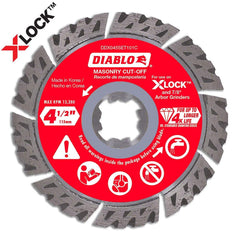 Freud - Wet & Dry-Cut Saw Blades; Blade Diameter (Inch): 4-1/2 ; Blade Material: Diamond-Tipped ; Arbor Style: X-LOCK ; Arbor Hole Diameter (Inch): 7/8 ; Arbor Hole Diameter (Decimal Inch): 7/8 ; Application: Masonry Cutting - Exact Tooling