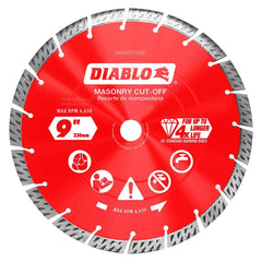 Freud - Wet & Dry-Cut Saw Blades; Blade Diameter (Inch): 9 ; Blade Material: Diamond-Tipped ; Arbor Style: Standard Round ; Arbor Hole Diameter (Inch): 5/8; 7/8 ; Arbor Hole Diameter (Decimal Inch): 5/8; 7/8 ; Application: Cutting Masonry - Exact Tooling