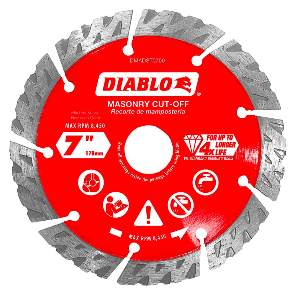 Freud - Wet & Dry-Cut Saw Blades; Blade Diameter (Inch): 7 ; Blade Material: Diamond-Tipped ; Arbor Style: Standard Round ; Arbor Hole Diameter (Inch): 5/8; 7/8 ; Arbor Hole Diameter (Decimal Inch): 5/8; 7/8 ; Application: Cutting Masonry - Exact Tooling