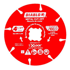 Freud - Wet & Dry-Cut Saw Blades; Blade Diameter (Inch): 4-1/2 ; Blade Material: Diamond-Tipped ; Arbor Style: X-LOCK ; Arbor Hole Diameter (Inch): 7/8 ; Arbor Hole Diameter (Decimal Inch): 7/8 ; Application: Metal Cutting - Exact Tooling