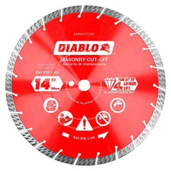 Freud - Wet & Dry-Cut Saw Blades; Blade Diameter (Inch): 14 ; Blade Material: Diamond-Tipped ; Arbor Style: Standard Round ; Arbor Hole Diameter (Inch): 1; 0.7874 ; Arbor Hole Diameter (Decimal Inch): 1; 0.7874 ; Application: Cutting Masonry - Exact Tooling
