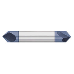 Titan USA - Chamfer Mills; Cutter Head Diameter (Inch): 5/16 ; Included Angle B: 49 ; Included Angle A: 82 ; Chamfer Mill Material: Solid Carbide ; Chamfer Mill Finish/Coating: AlTiN ; Overall Length (Inch): 2-1/2 - Exact Tooling