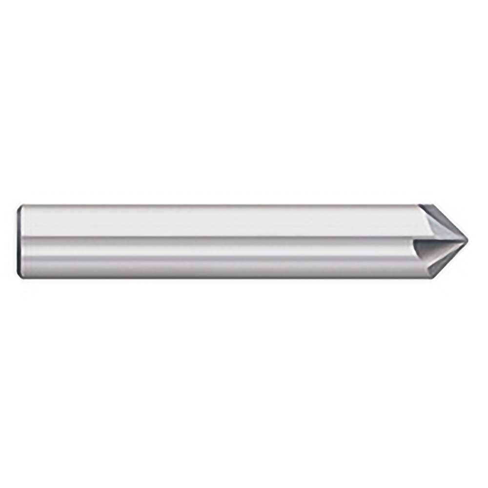 Titan USA - Chamfer Mills; Cutter Head Diameter (Inch): 1/2 ; Included Angle B: 49 ; Included Angle A: 82 ; Chamfer Mill Material: Solid Carbide ; Chamfer Mill Finish/Coating: Uncoated ; Overall Length (Inch): 3 - Exact Tooling