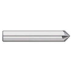 Titan USA - Chamfer Mills; Cutter Head Diameter (Inch): 5/16 ; Included Angle B: 49 ; Included Angle A: 82 ; Chamfer Mill Material: Solid Carbide ; Chamfer Mill Finish/Coating: Uncoated ; Overall Length (Inch): 2-1/2 - Exact Tooling