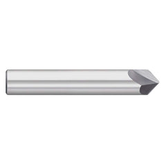 Titan USA - Chamfer Mills; Cutter Head Diameter (Inch): 5/16 ; Included Angle B: 49 ; Included Angle A: 82 ; Chamfer Mill Material: Solid Carbide ; Chamfer Mill Finish/Coating: Uncoated ; Overall Length (Inch): 2-1/2 - Exact Tooling