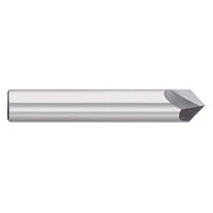 Titan USA - Chamfer Mills; Cutter Head Diameter (Inch): 5/16 ; Included Angle B: 49 ; Included Angle A: 82 ; Chamfer Mill Material: Solid Carbide ; Chamfer Mill Finish/Coating: Uncoated ; Overall Length (Inch): 2-1/2 - Exact Tooling