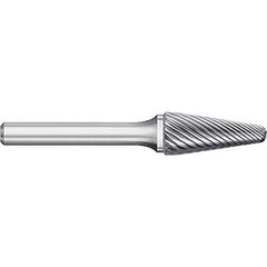 Titan USA - Burrs; Head Shape: Taper w/Radius End ; Industry Specification: SL-6 ; Tooth Style: Single Cut ; Cutting Diameter (Inch): 5/8 ; Cutting Diameter (Decimal Inch): 0.6250 ; Shank Diameter (Inch): 1/4 - Exact Tooling