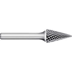 Titan USA - Burrs; Head Shape: Cone ; Industry Specification: SM-51 ; Tooth Style: Double Cut ; Cutting Diameter (Inch): 1/4 ; Cutting Diameter (Decimal Inch): 0.2500 ; Shank Diameter (Inch): 1/8 - Exact Tooling
