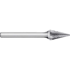 Titan USA - Burrs; Head Shape: Cone ; Industry Specification: SM-42L3 ; Tooth Style: Single Cut ; Cutting Diameter (Inch): 1/8 ; Cutting Diameter (Decimal Inch): 0.1250 ; Shank Diameter (Inch): 1/8 - Exact Tooling